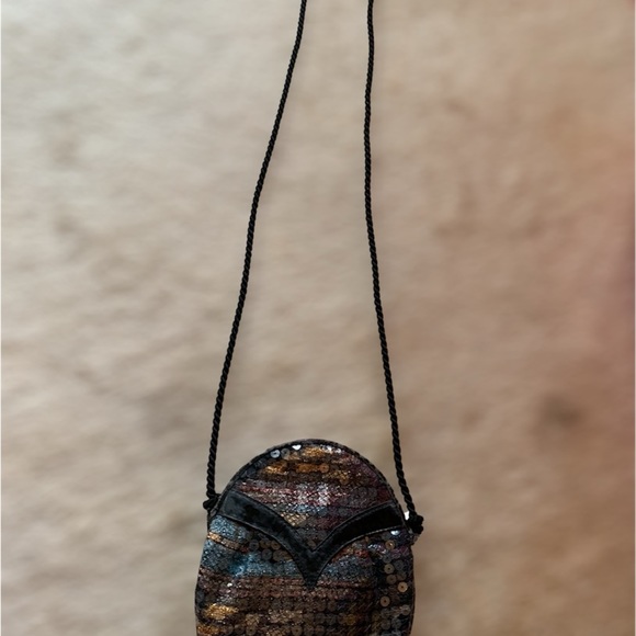 Vintage 80s Sequin Bag - Made In Germany - Picture 8 of 9